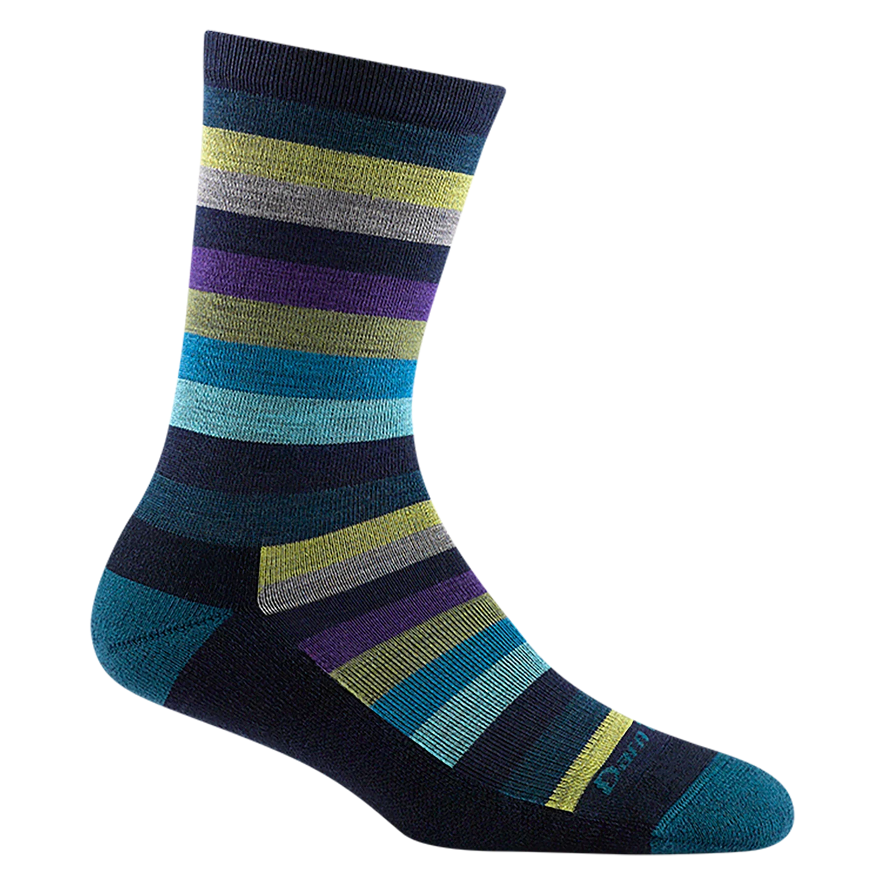 Darn Tough - 1644 Women's Mystic Stripe Crew Lightweight Lifestyle Sock - Dark Teal