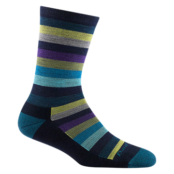 Darn Tough - 1644 Women's Mystic Stripe Crew Lightweight Lifestyle Sock - Dark Teal