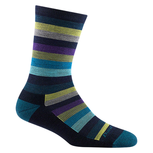 Darn Tough - 1644 Women's Mystic Stripe Crew Lightweight Lifestyle Sock - Dark Teal