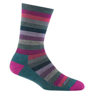 Darn Tough - 1644 Women's Mystic Stripe Crew Lightweight Lifestyle Sock - Spruce