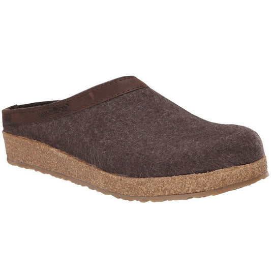 Haflinger - Grizzly Leather Trim - Smokey Brown Wool