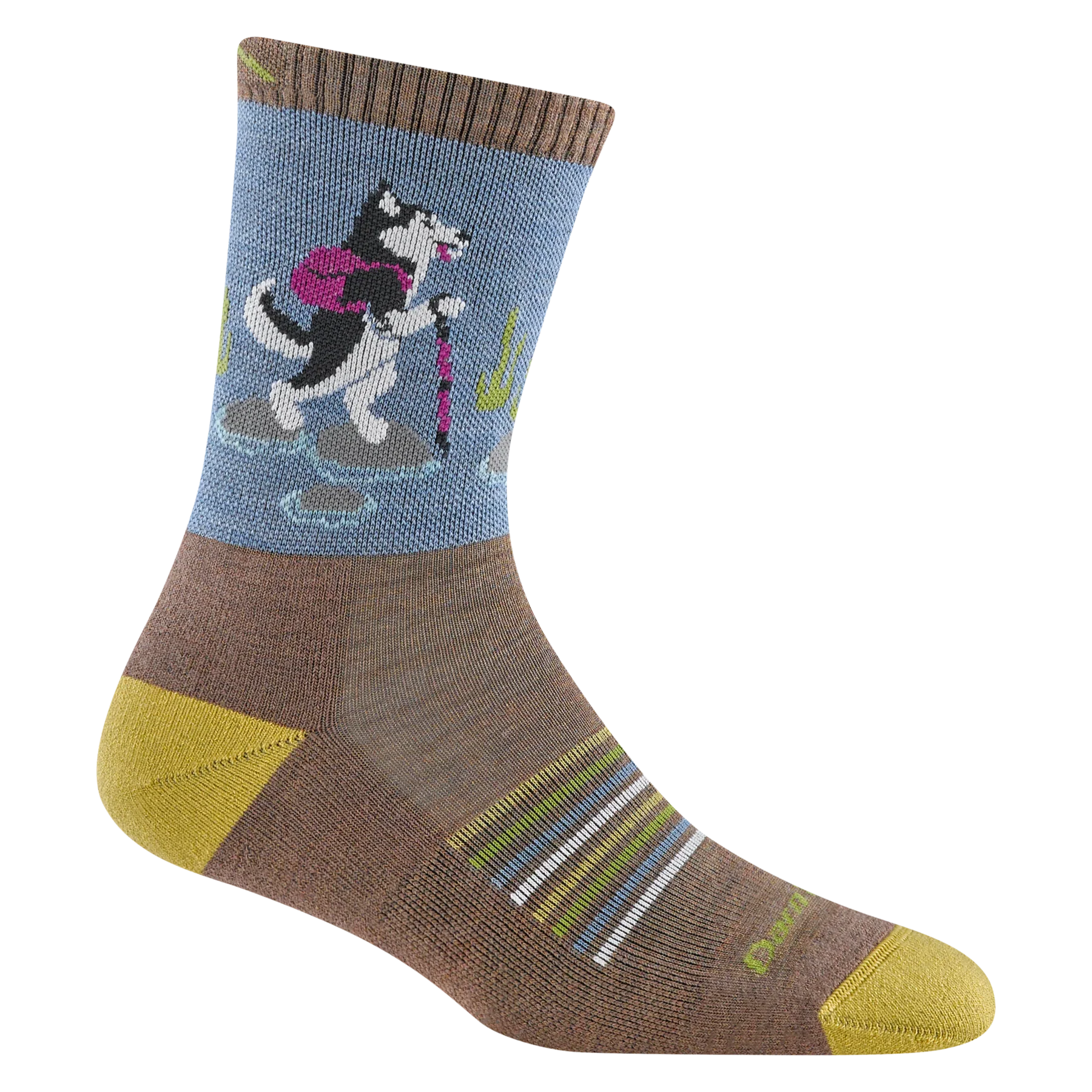 Darn Tough - 5001 Women's Critter Club Micro Crew Lightweight Hiking Sock - Bark