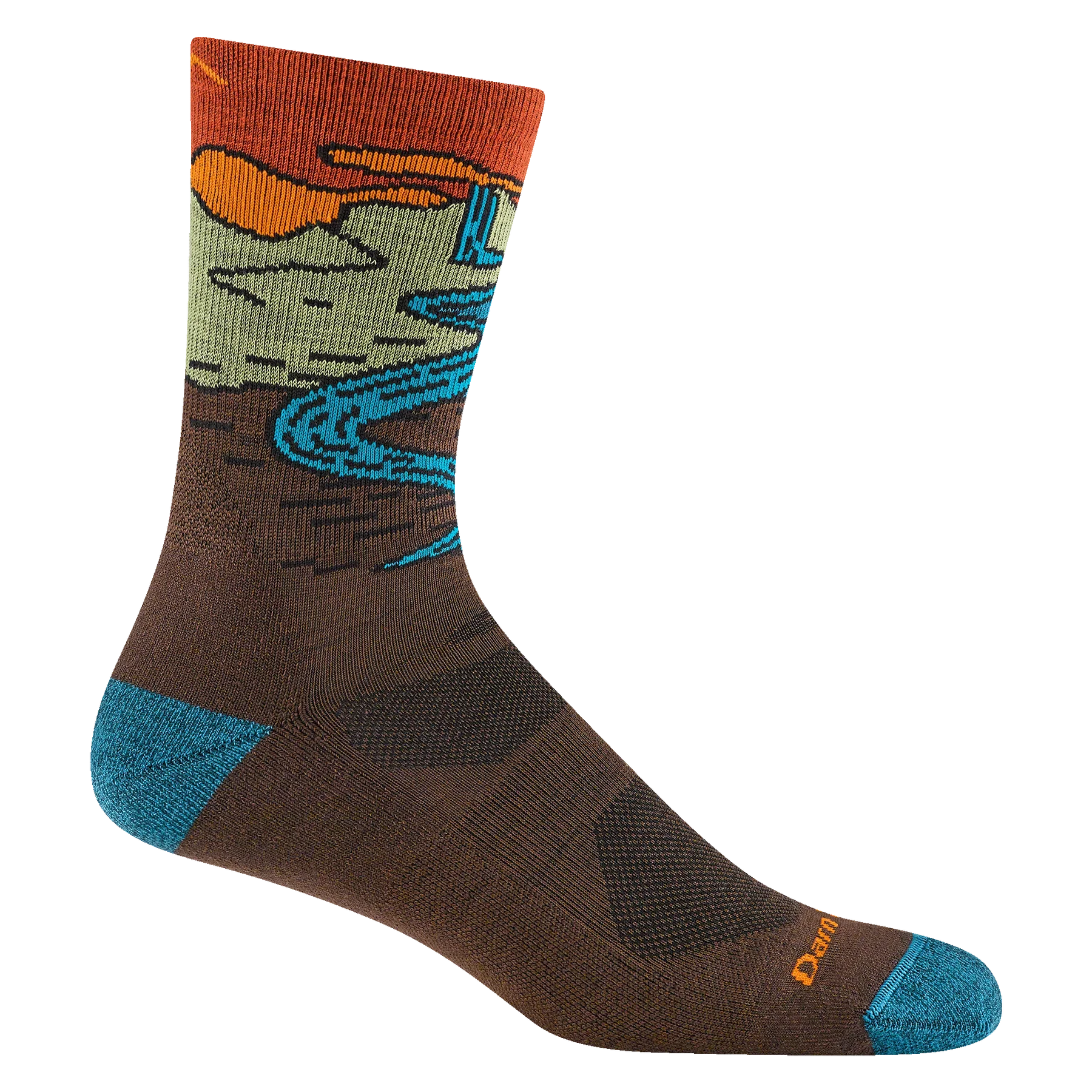 Darn Tough - 5020 Men's Chasing Waterfalls Micro Crew Lightweight Hiking Socks - Earth