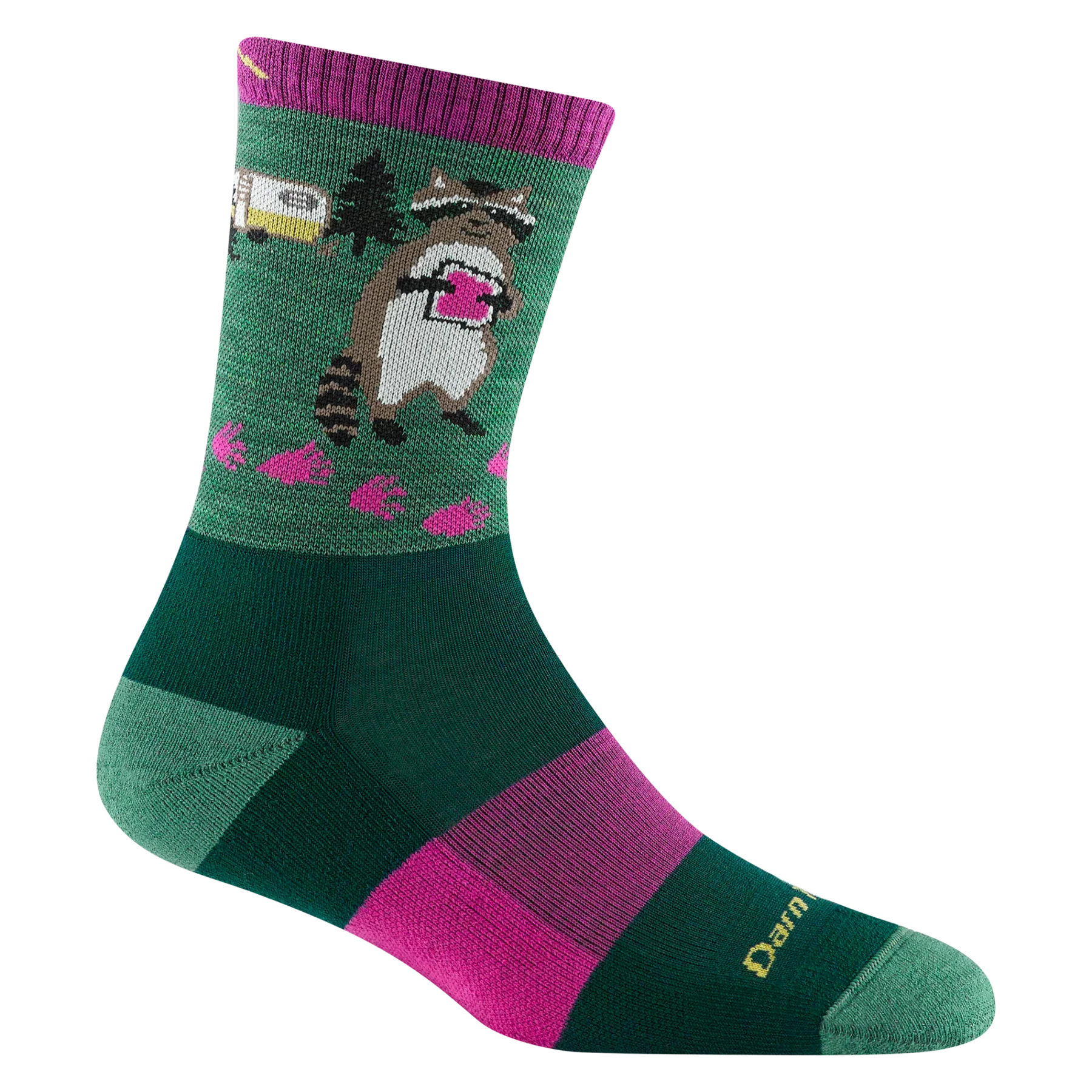 Darn Tough - 5001 Women's Critter Club Micro Crew Lightweight Hiking Sock - Moss
